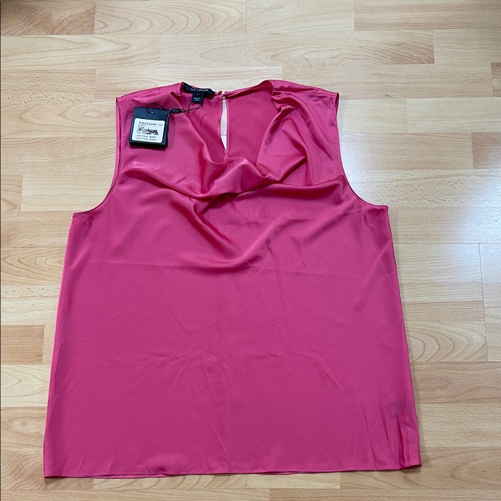 St. John Vibrant Pink Sleeveless Blouse